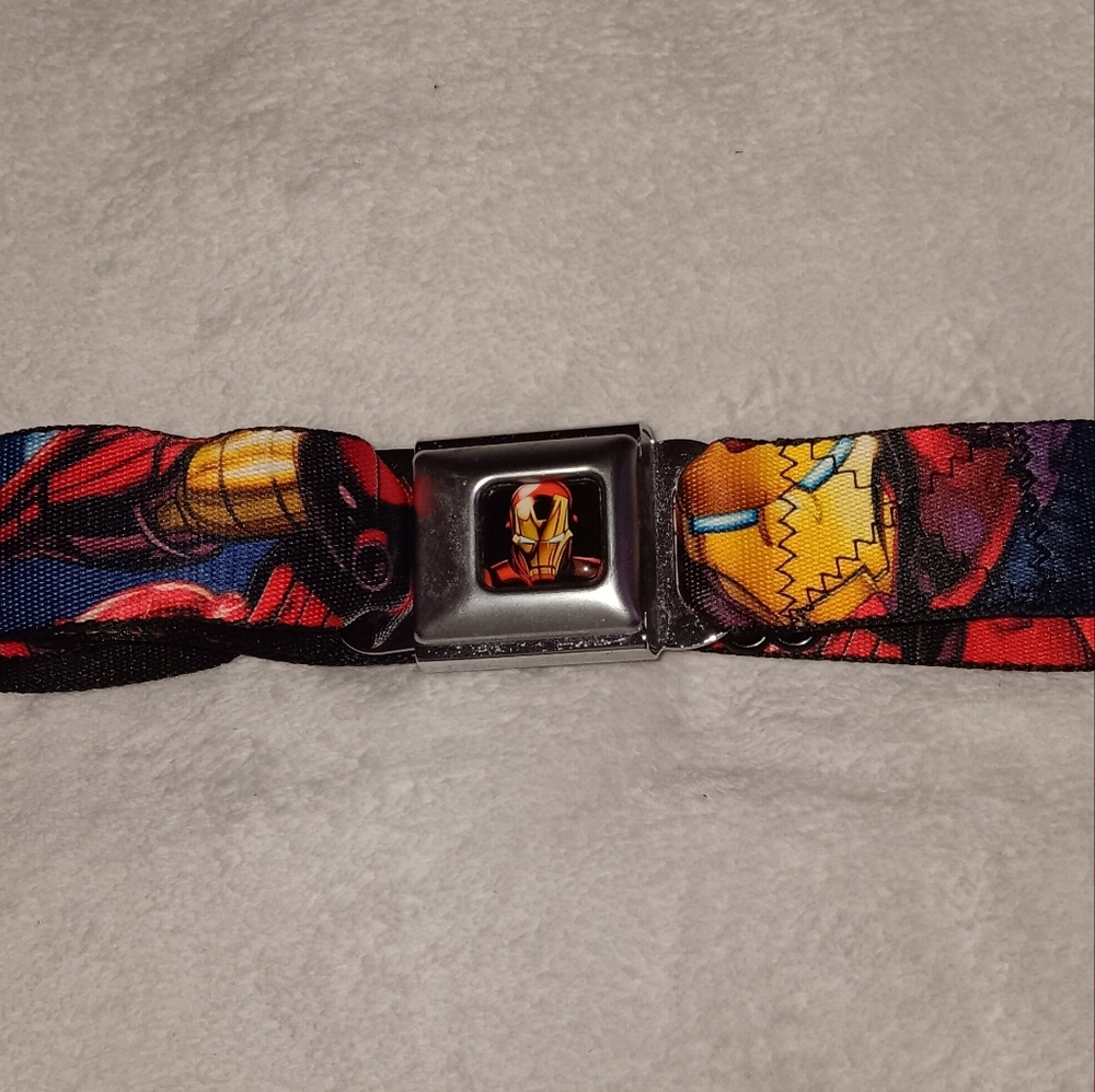 2017 Car Belt Buckle Iron Man Adjustable Belt Vintage Movie Marvel Comics Comic